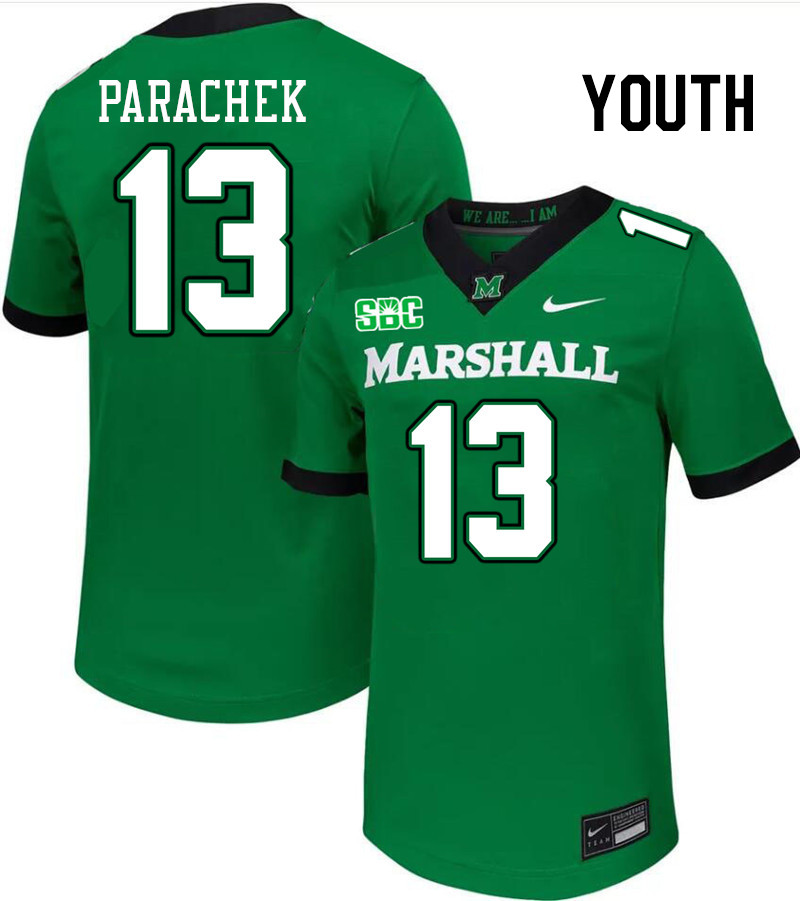 Youth #13 Colin Parachek Marshall Thundering Herd SBC Conference College Football Jerseys Stitched-G
